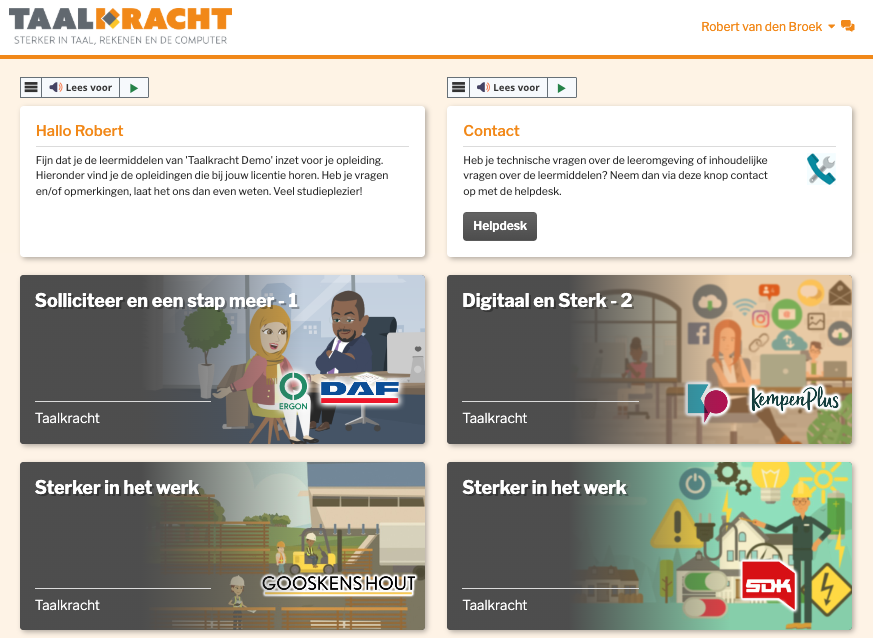 Voorbeeld Taalkracht